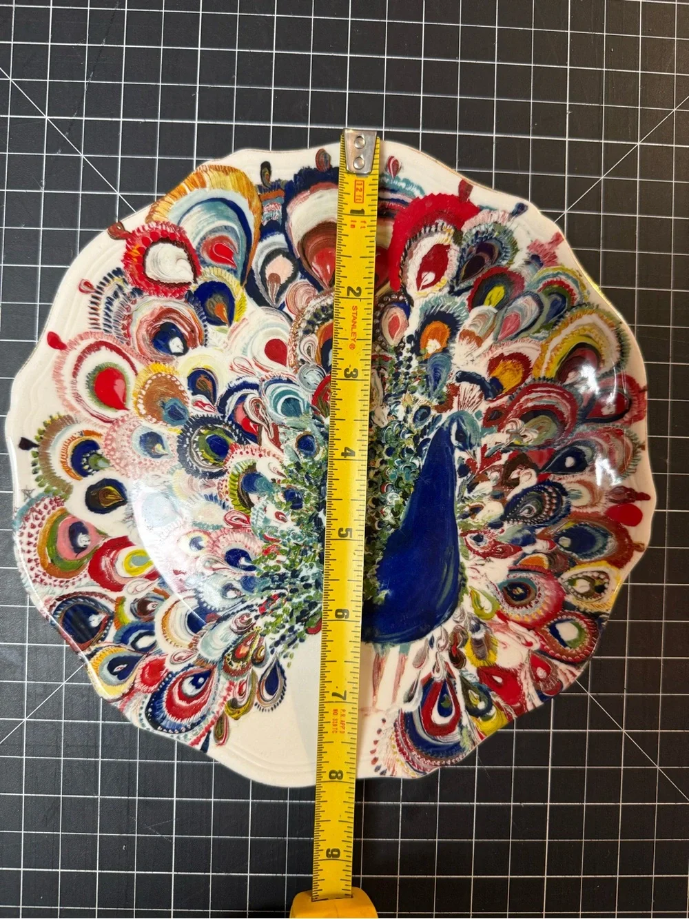 Anthropologie- Starla M. Hoffman Peacock plate - gorgeous